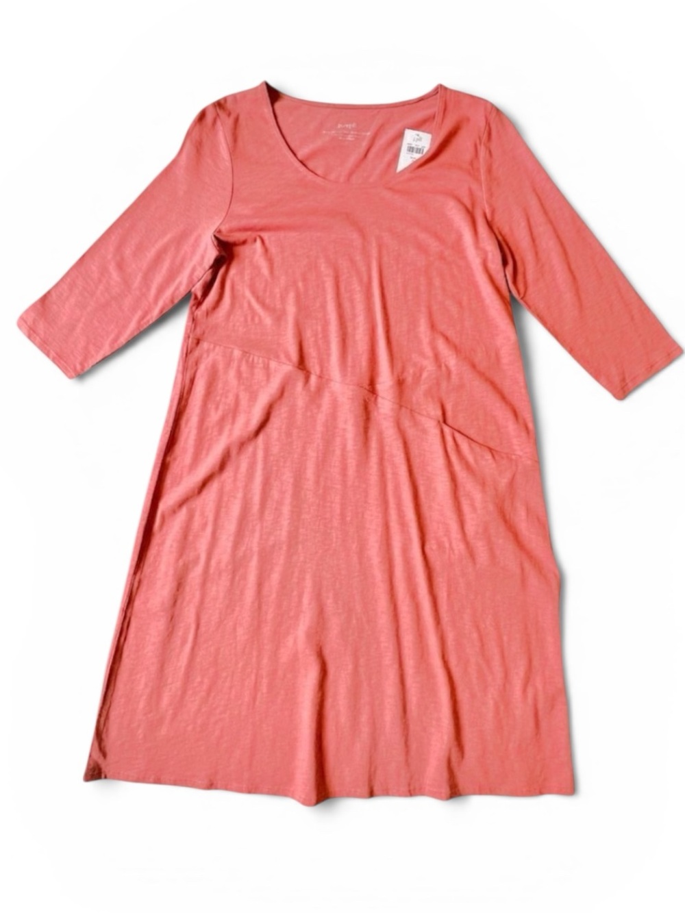 J. Jill Pure Jill Rose Pink Easy Knit Seamed Dress With Pocket